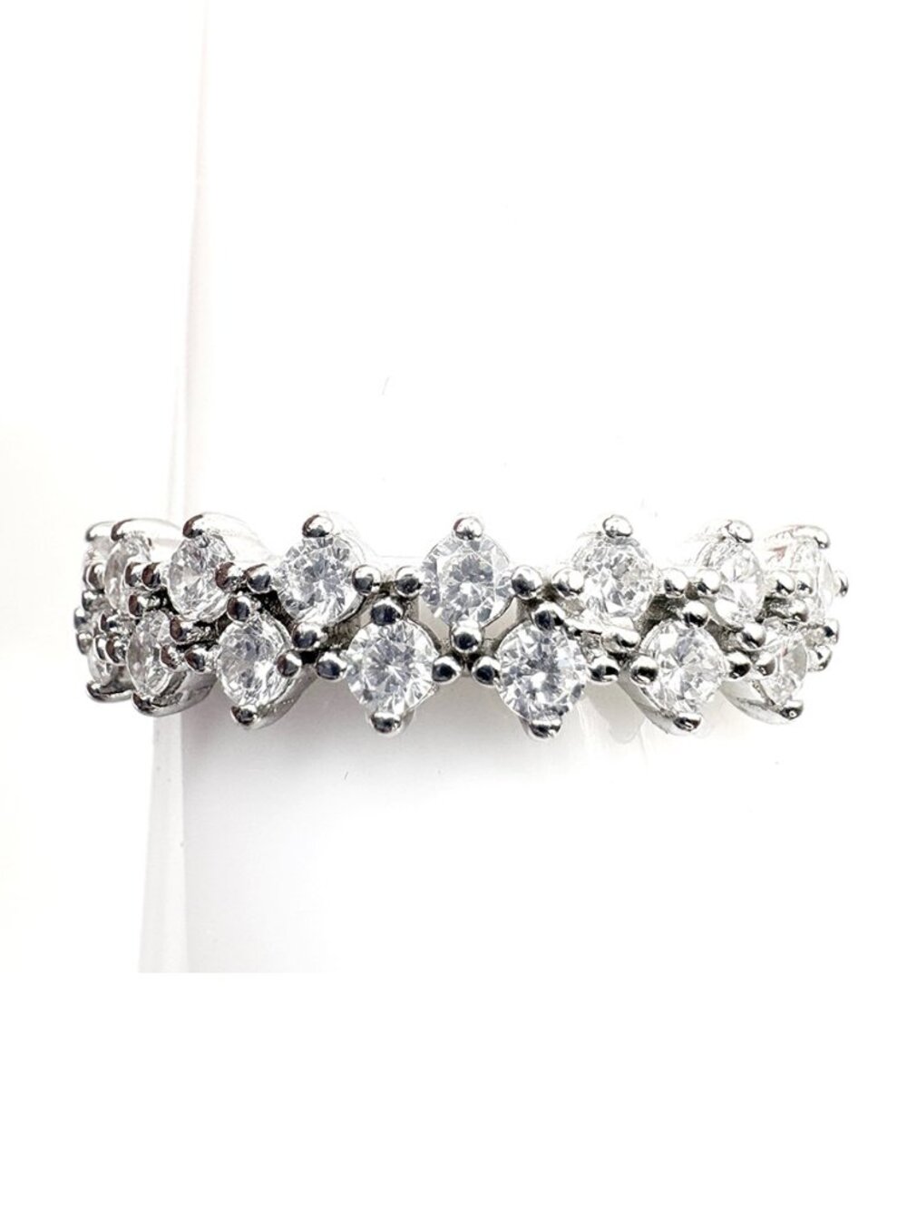 Bomb Party Sterling Club RBP5675 .925 Silver CZ Band Ring Size 11 NWT